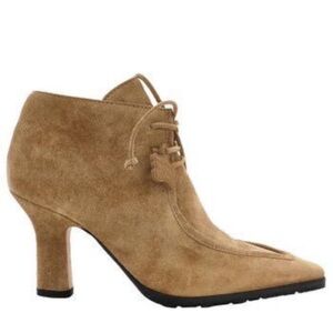 Burberry 60mm Storm Suede Lace-Up Booties